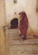 Emile Pinchart Dans la casbah de Tunis (mk32) china oil painting reproduction